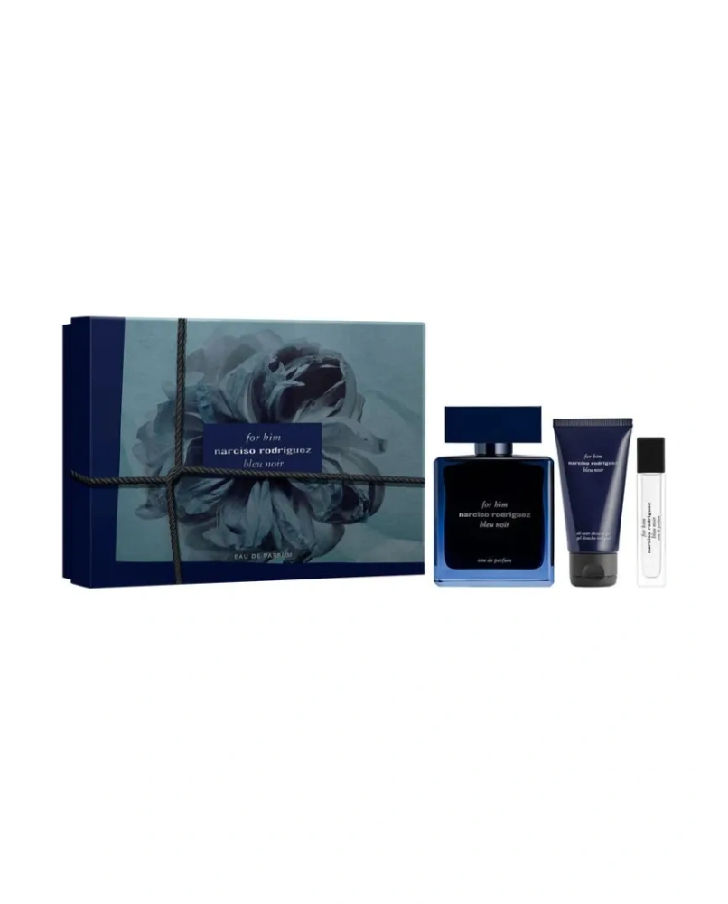 1 - Cofanetto Bleu Noir Eau de Parfum 100ml con Gel Doccia 50ml e Travel Spray 10ml