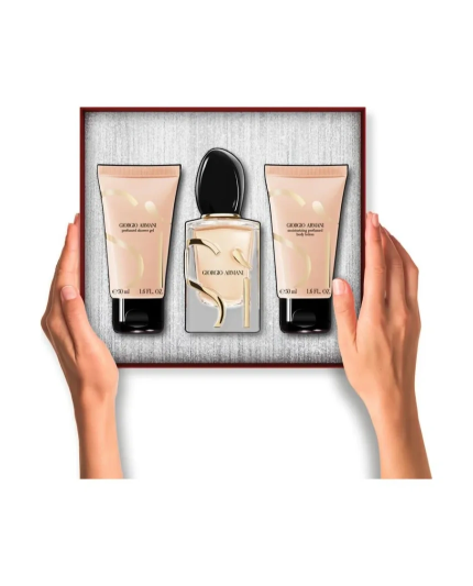 3 - Cofanetto SÌ Eau de Parfum 50ml con Lozione Corpo 50ml e Gel Doccia 50ml