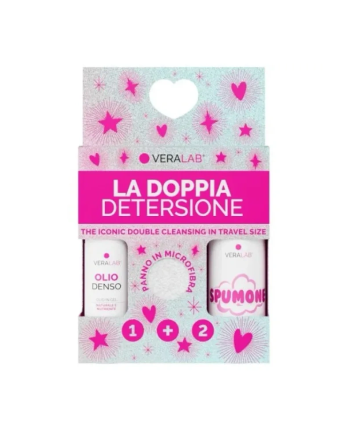 1 - Kit Doppia Detersione Travel Size Olio Denso e Spumone