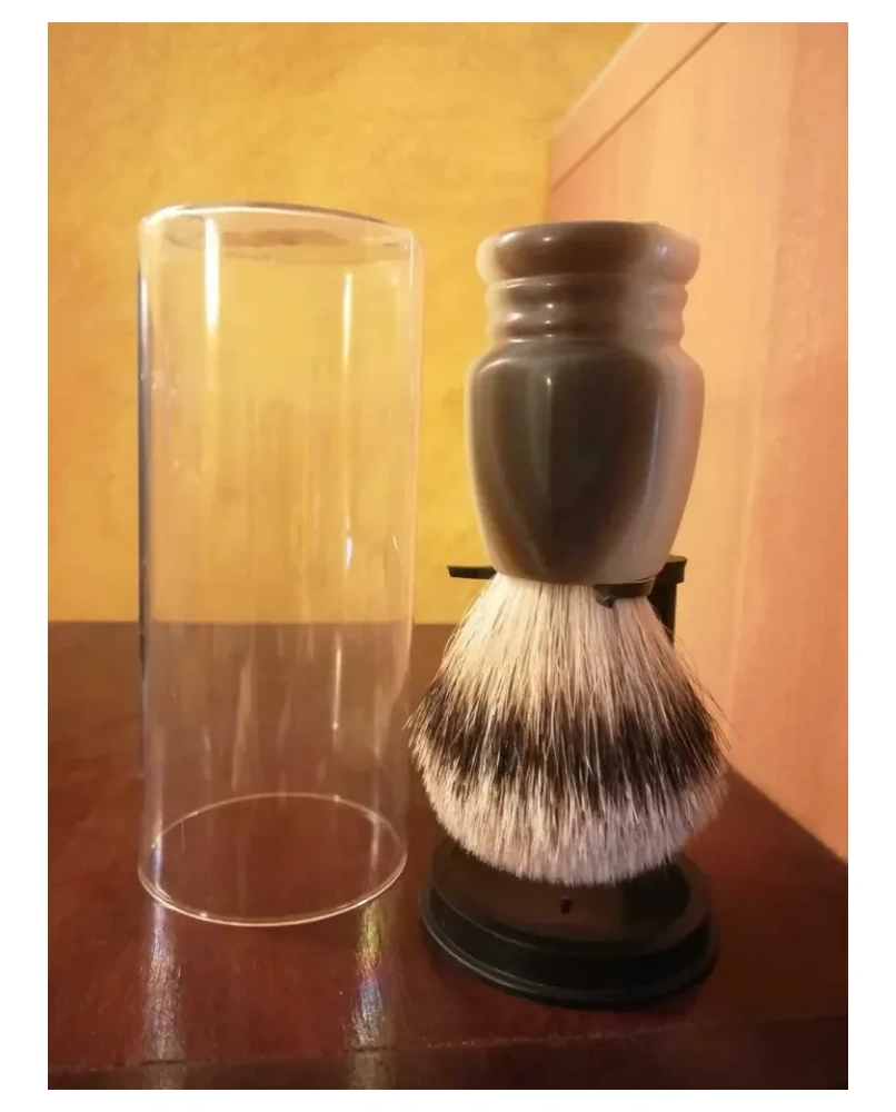 1 - Pennello da Barba Tasso 1° Silver 24mm