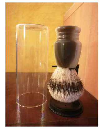 1 - Pennello da Barba Tasso 1° Silver 24mm
