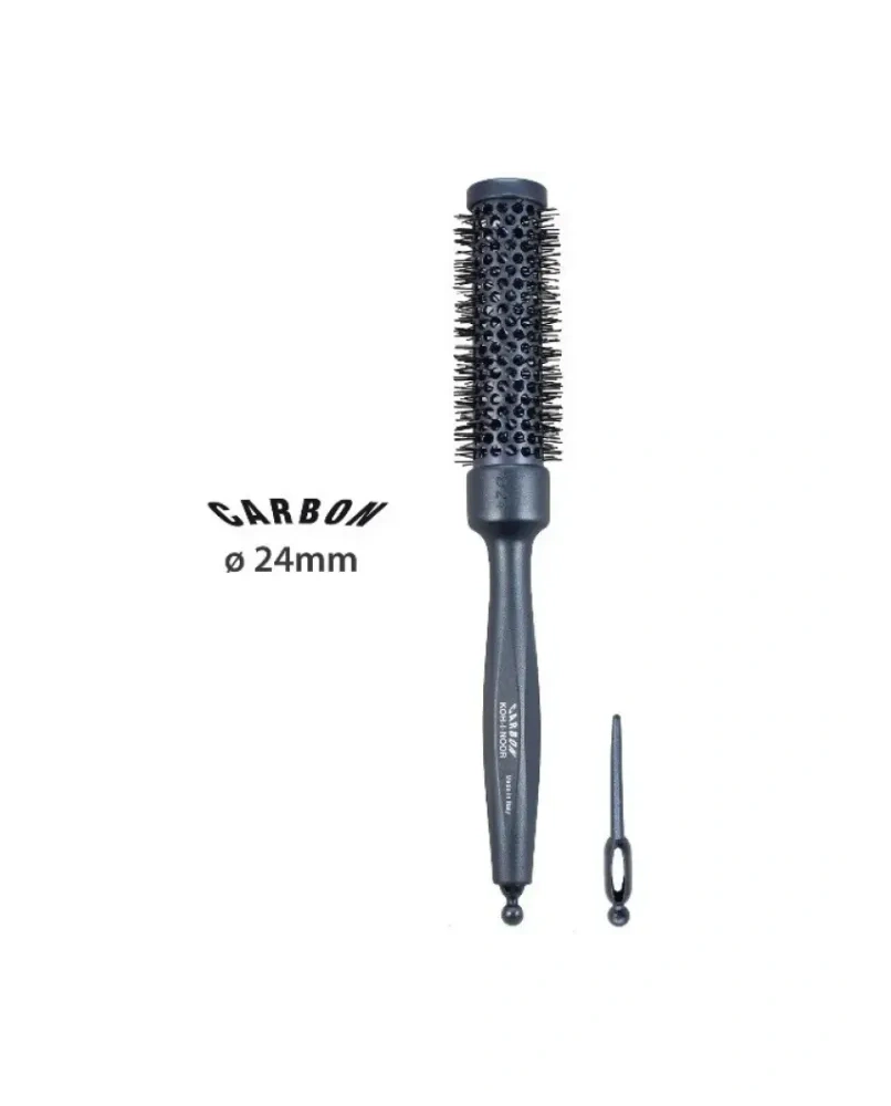 1 - Spazzola Termica Carbonio Antistatica Leggera 24 mm diametro