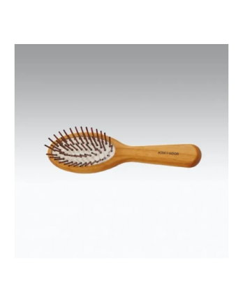 1 - Spazzola Pneumatica Ovale Piccola In Legno Picchi In Carpino