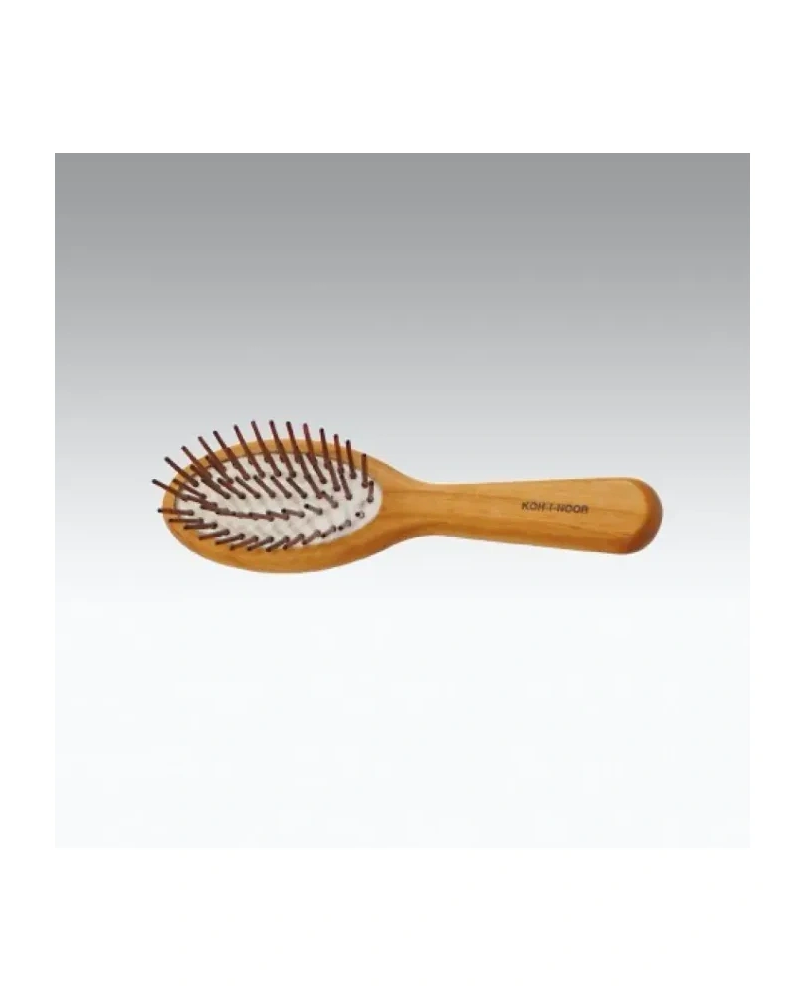 1 - Spazzola Pneumatica Ovale Piccola In Legno Picchi In Carpino