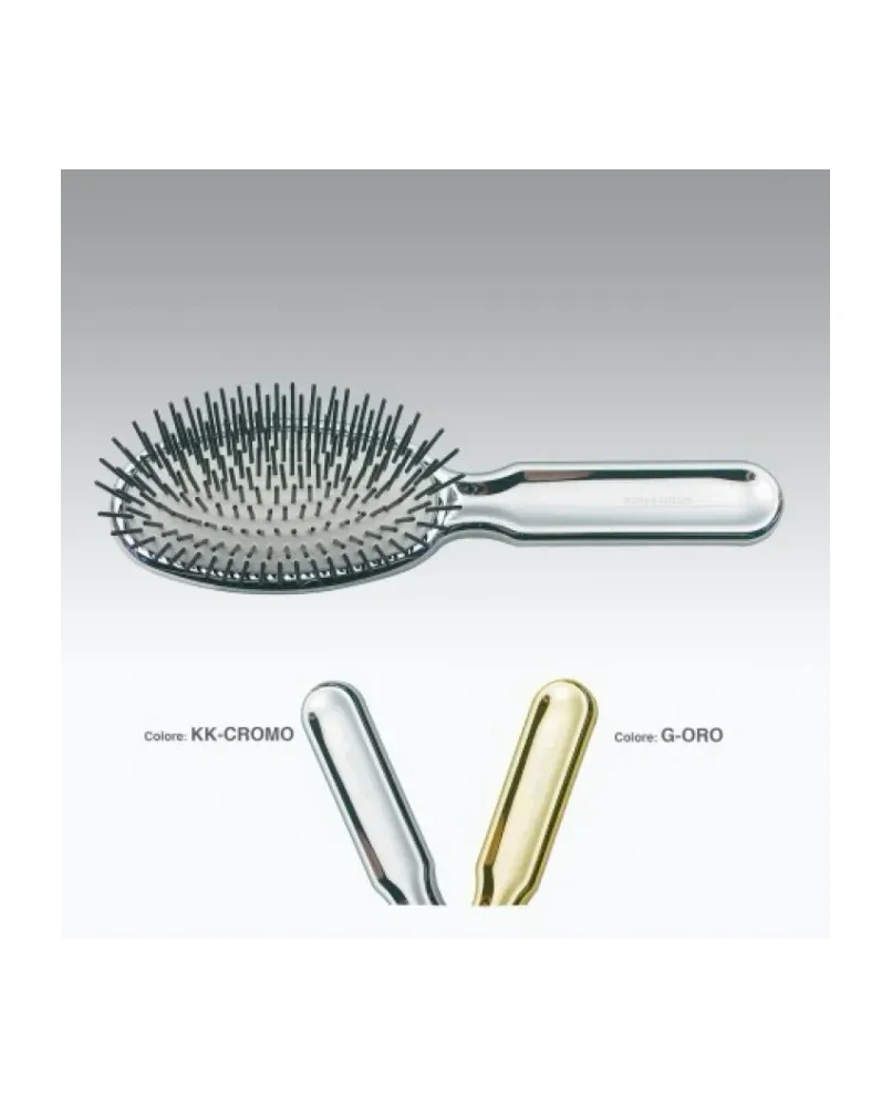 1 - Spazzola Pneumatica Ovale Grande Con Picchi Cilindrici In Plastica Colore